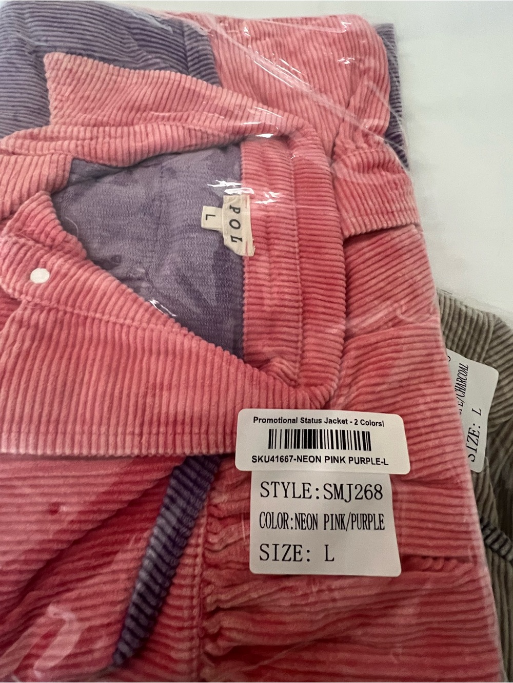 POL Lavender Corduroy Button-Front Jacket - Picture 10 of 15